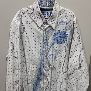 Robert Graham with embroidery